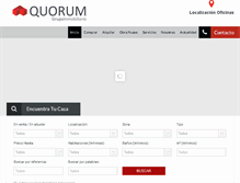Tablet Screenshot of inmobiliariaquorum.com